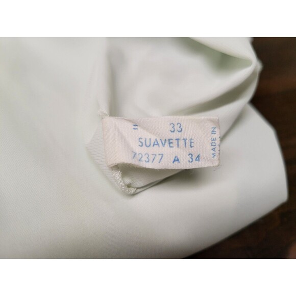 Vintage Van Raalte Suavette Nylon Slip Chemise Sea Foam Green Lace Sz 33 - Picture 10 of 11